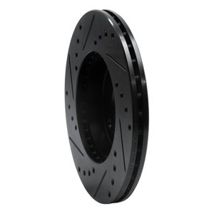 Kia Spectra Brake Rotor (1) - Front Right - R1 Concepts - Drilled & Slotted - Black - `94-`00